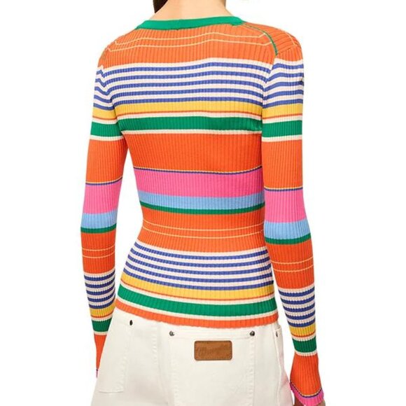 STAUD Colorful Striped Cargo Cardigan Sweater – Size S – NWT - Picture 4 of 4
